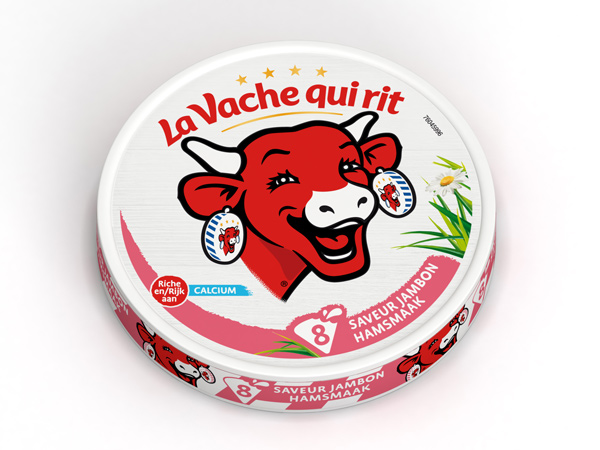 Smeerkaas ham 23%VG La Vache Qui Rit 8st 133g