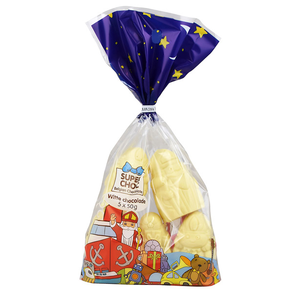 St-Nicolas figurines chocolat blanc 250g