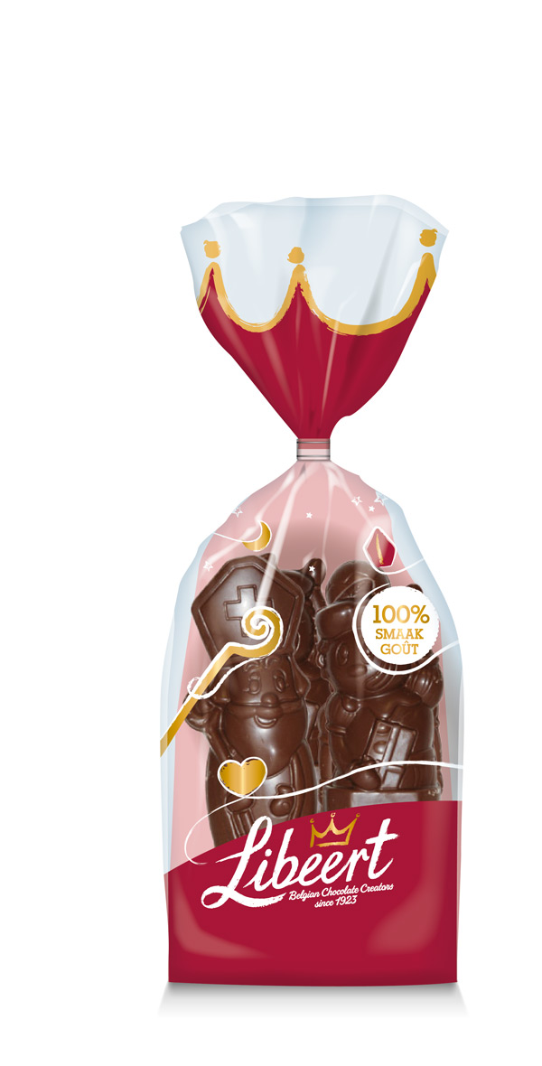 Sint/Piet figuren pure chocolade COH MB 135g