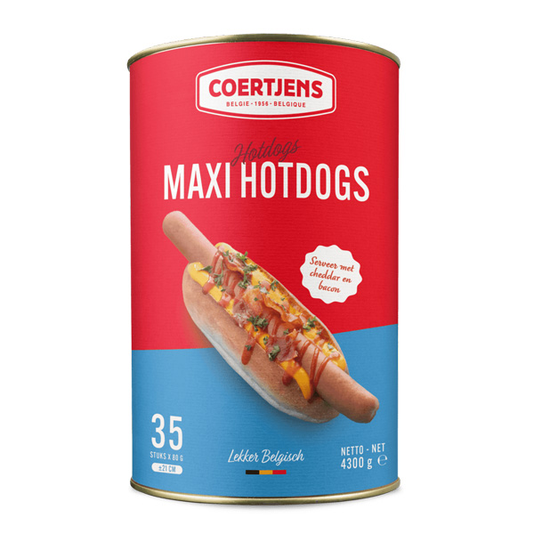 Hotdogworsten maxi 35st 2,8kg