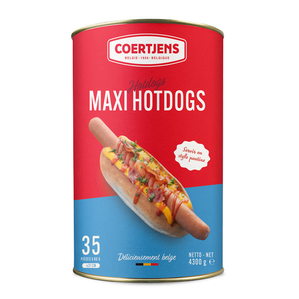 Saucisses hotdog maxi 35p 2,8kg