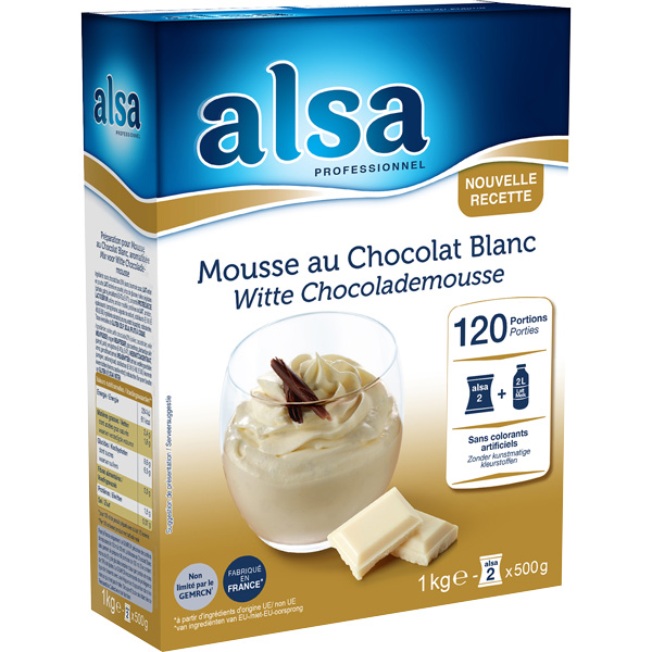 Mousse witte chocolade (112p) 1kg