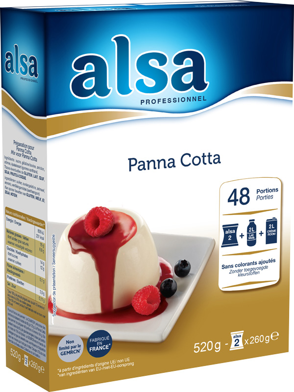 Bereiding voor Panna Cotta (48p) 520g