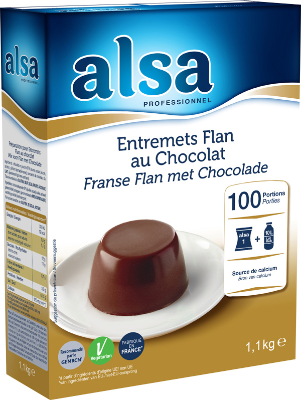 Préparation pour flan au chocolat (100p)1,1kg