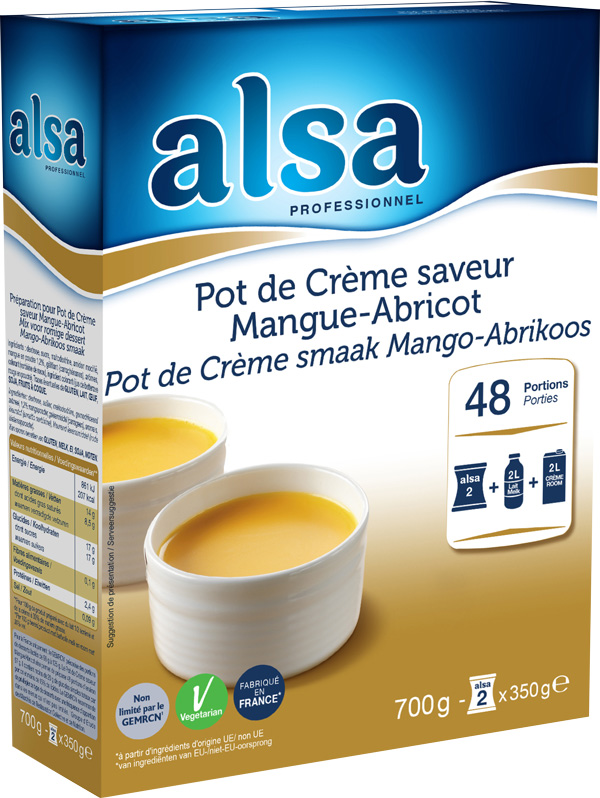 Crème mango-abrikoos (48p) 700g