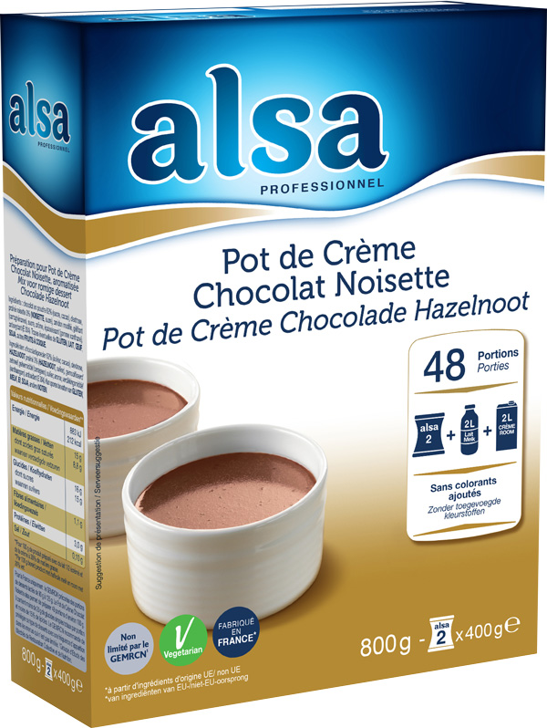 Crème chocolade-hazelnoot (48p) 800g