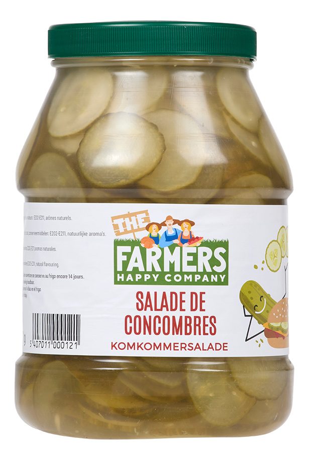 Komkommer in schijfjes zoetzuur 2,3kg