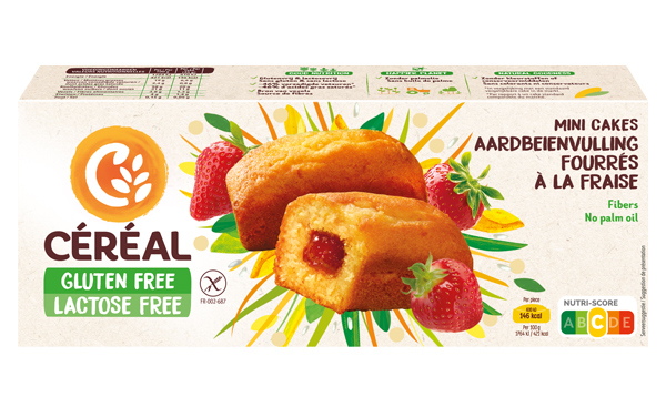 Mini cakes aardbeienvulling gluten&lactosevrij210g