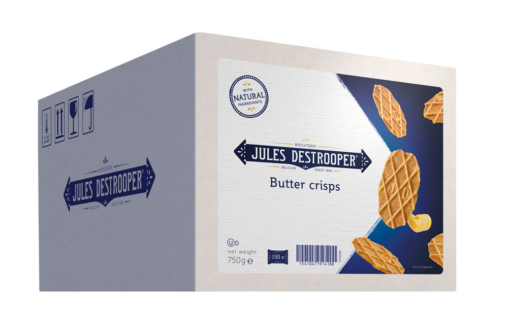 Natuurboterwafels ind.150st 750g