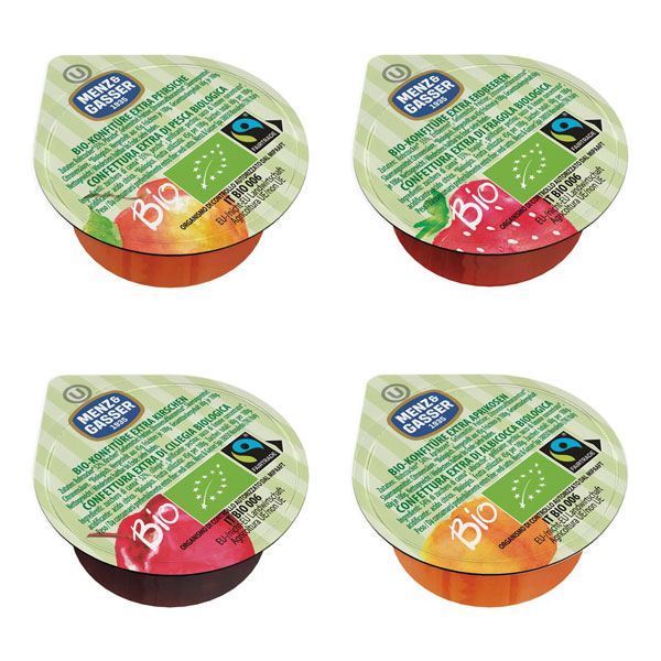 Confituur assort.EXTRA 50% BIO Fairtrade 20gx100