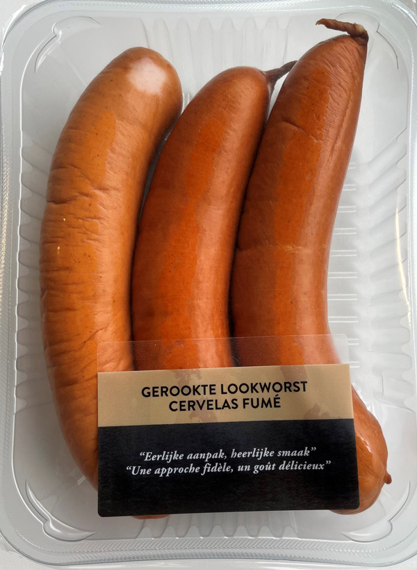 Gerookte lookworst 150g 3st 450g