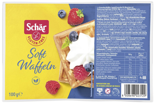 Wafels glutenvrij 4st 100g