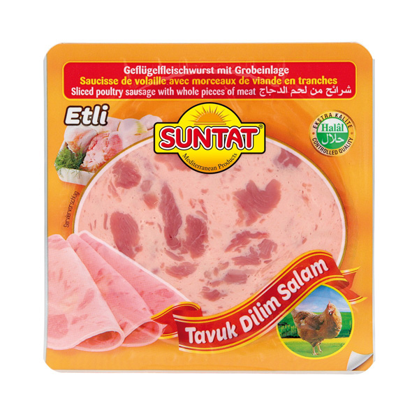Gevogelteworst met stukken vlees 200g