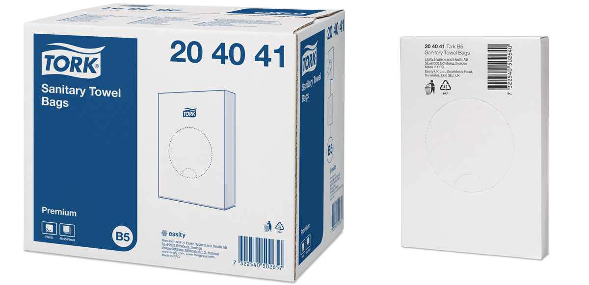 Hygiënezakjes wit plastic B5 x25