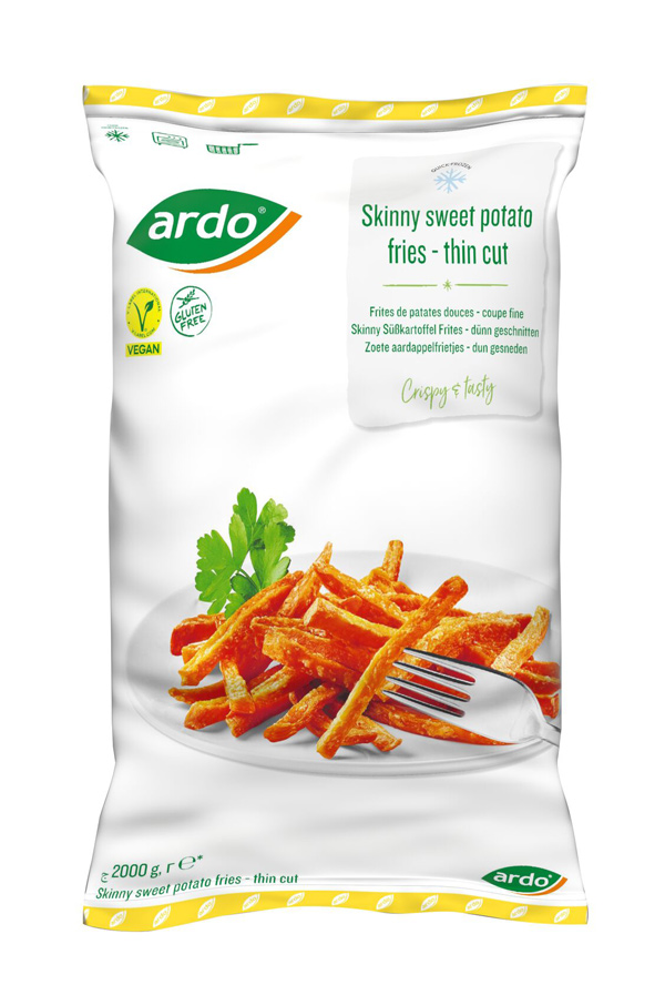 Frieten van zoete aardappel (9mm)dun gesneden 2kg