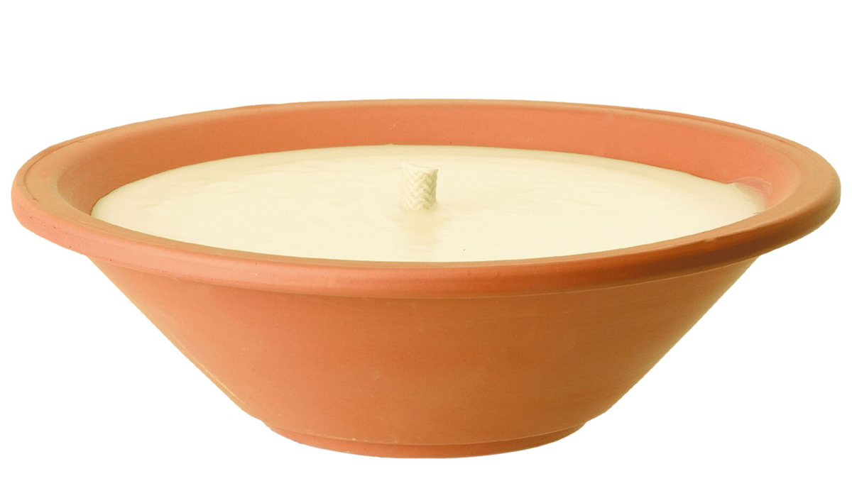 Kaars Royal Flame terracotta 23,5cm
