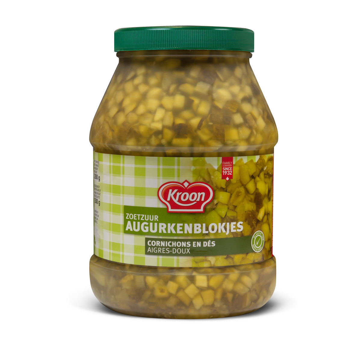 Augurken in blokjes zoetzuur 2,3kg