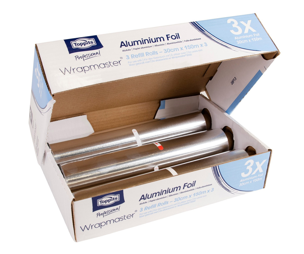 Aluminiumfolie wrap master vulling 30cm 150m 3st