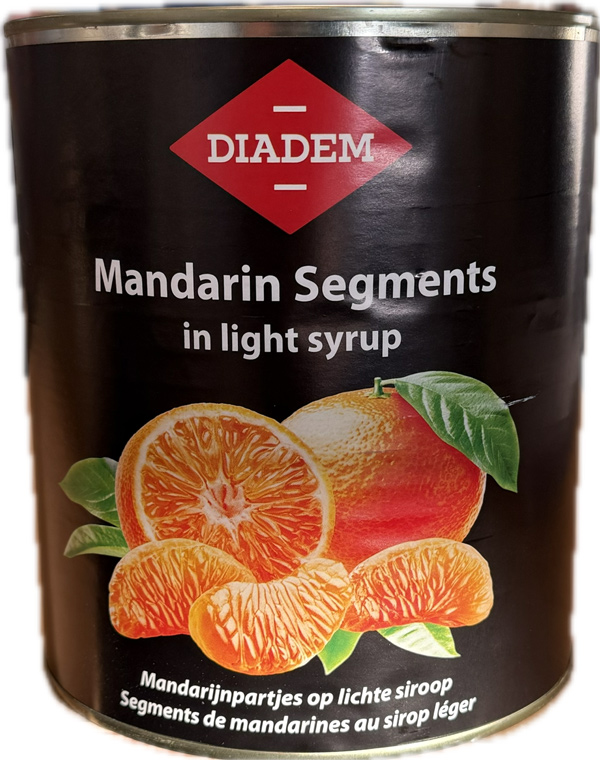 Mandarijnsegmenten op lichte siroop 3kg