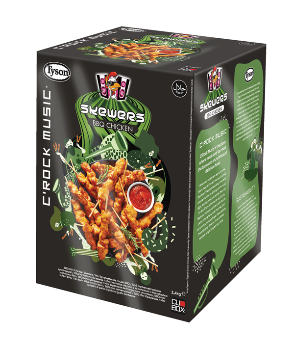 Chicken Skewers BBQ mini 33g ±80st
