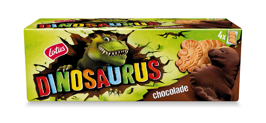 Koekjes Dinosaurus met chocolade ind.(3st)x4 225g