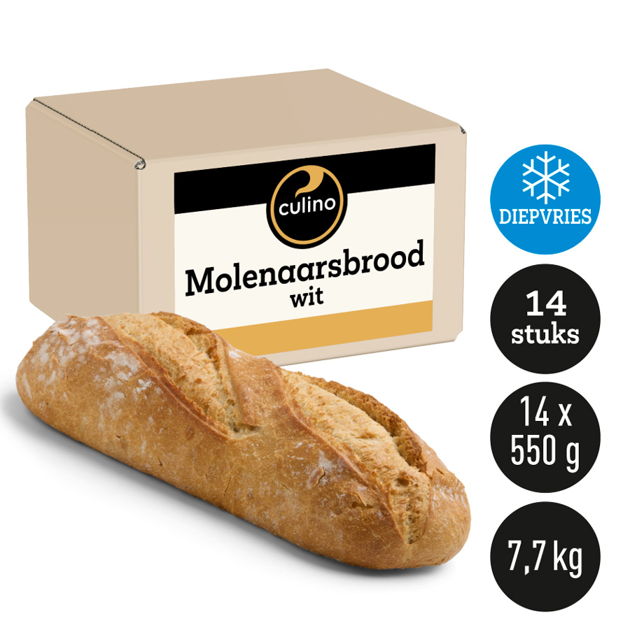 Molenaarsbrood wit 550gx14