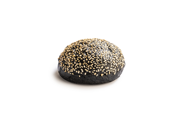Zwart hamburgerbroodje met sesamzaad 90gx30