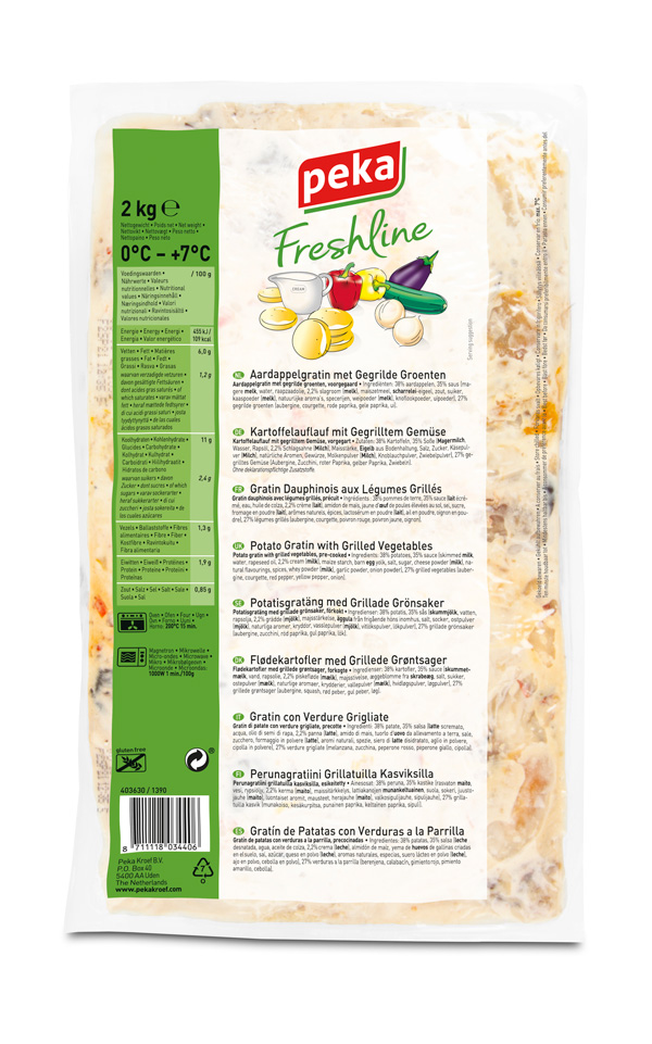 Gratin dauphinois aux légumes grillés 2kg