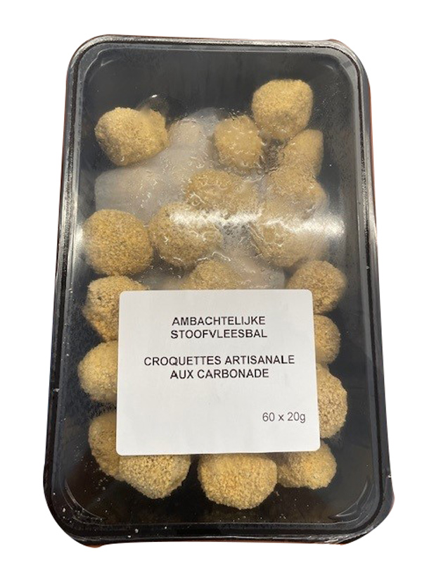 Ambachtelijke stoofvleesbal kroketten 20gx60