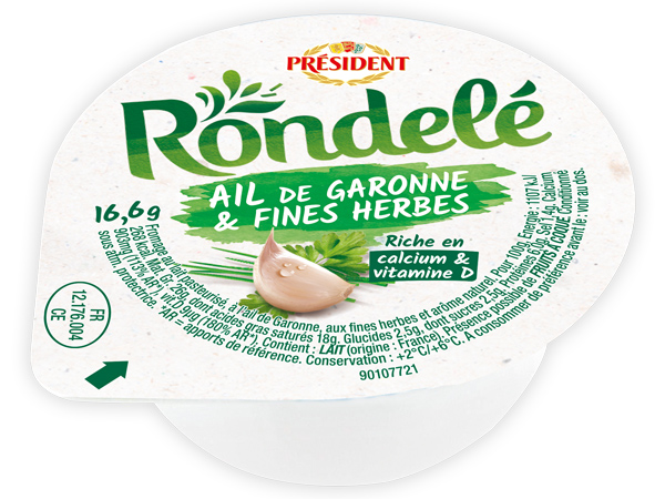 Rondelé ail et fines herbes 26% MG 16,6 g x 60
