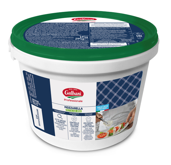 Mozzarella sneetjes 40stx25g 1kg