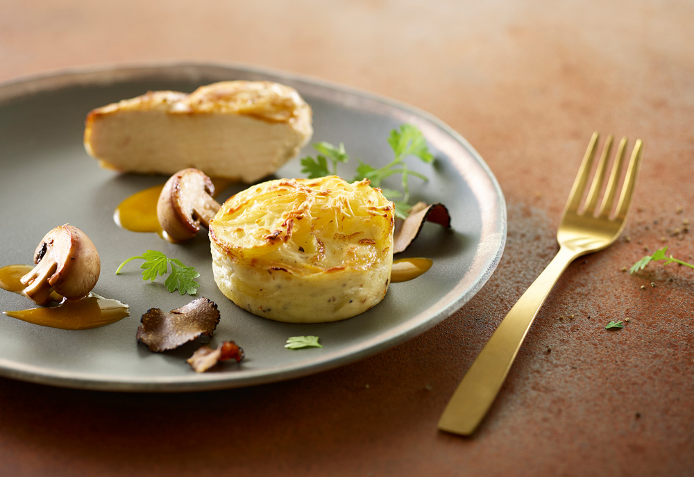 Aardappelgratin met zomertruffel 100gx20