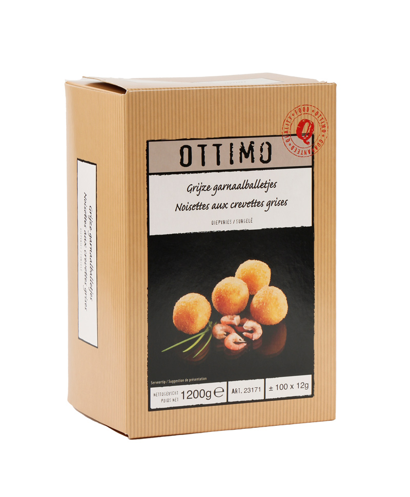 Grijze garnaalballetjes 12g 100st 1,2kg