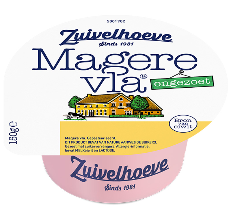 Boer'n vla aardbei zonder toegevoegde suiker 150g