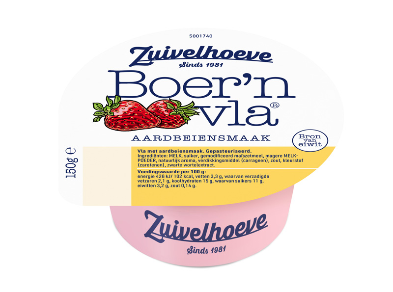 Boer'n vla aardbei 150g