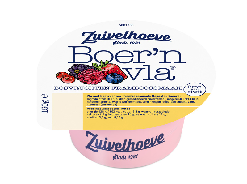 Boer'n vla bosvruchten framboos 150g