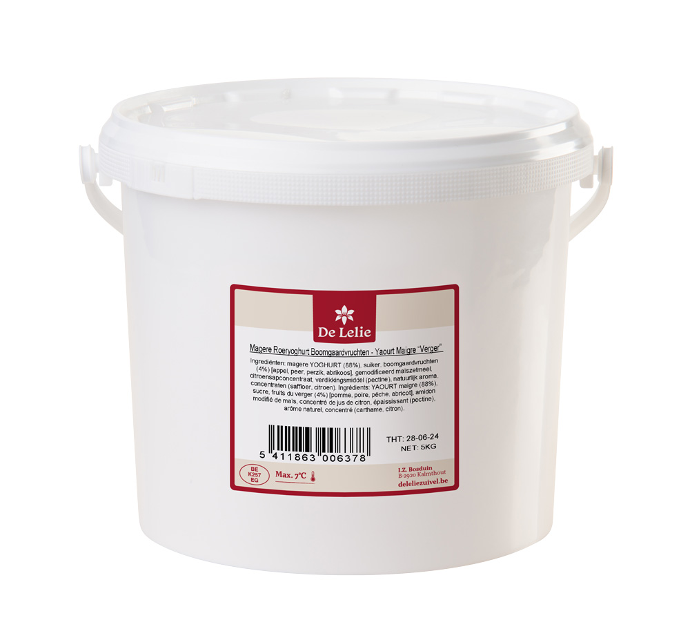 Yoghurt mager boomgaardfruit 5kg