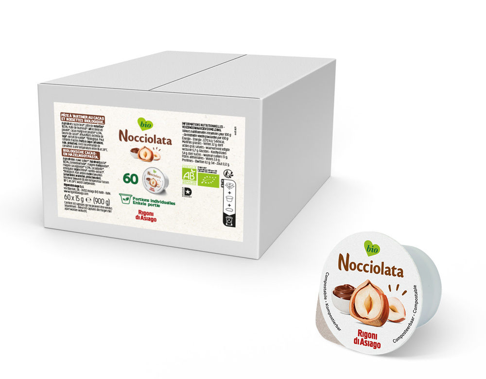 Pâte à tartiner au cacao et noisettes BIO 15gx60