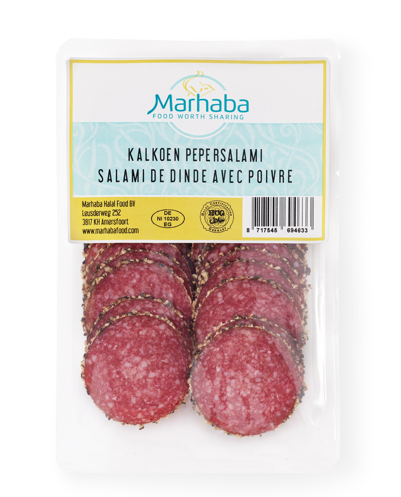 Kalkoen pepersalami 100g