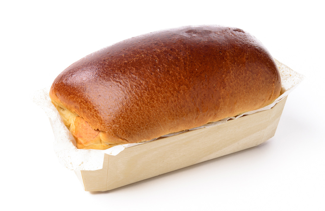 Brioche brood in houten bakje 500gx12