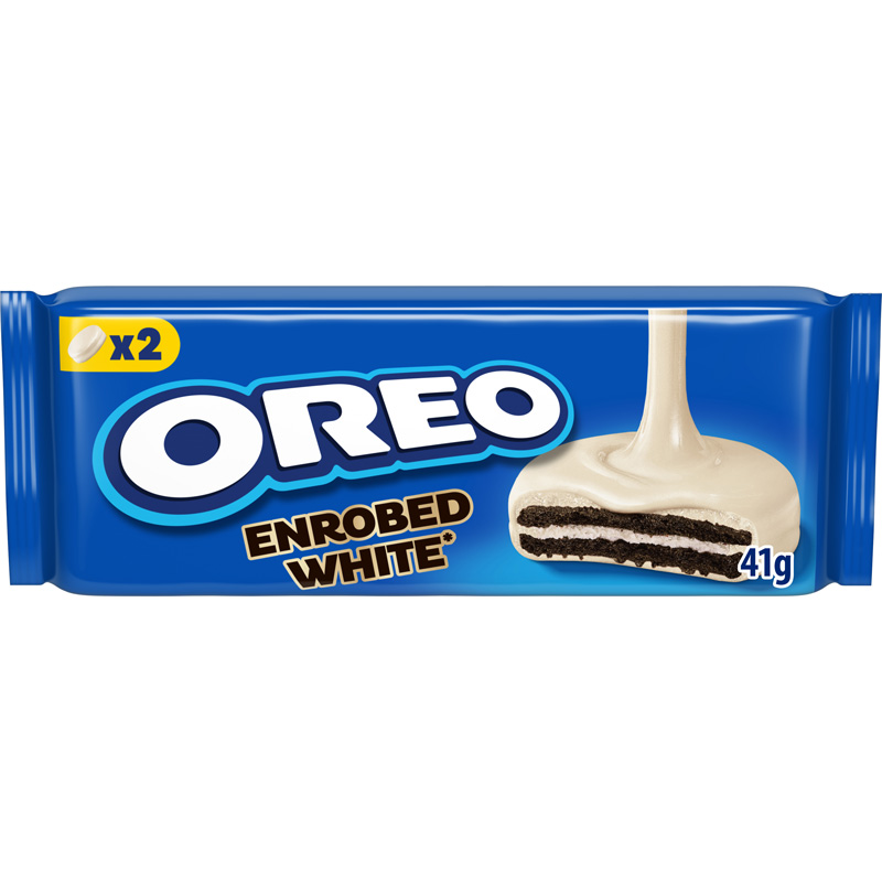 Koekjes omhuld met witte chocoladesmaak 20,5gx2