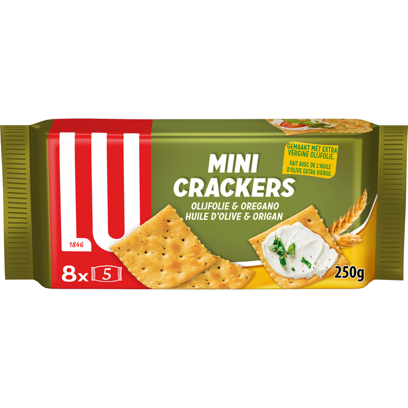 Crackers olijfolie-oregano mini 250g