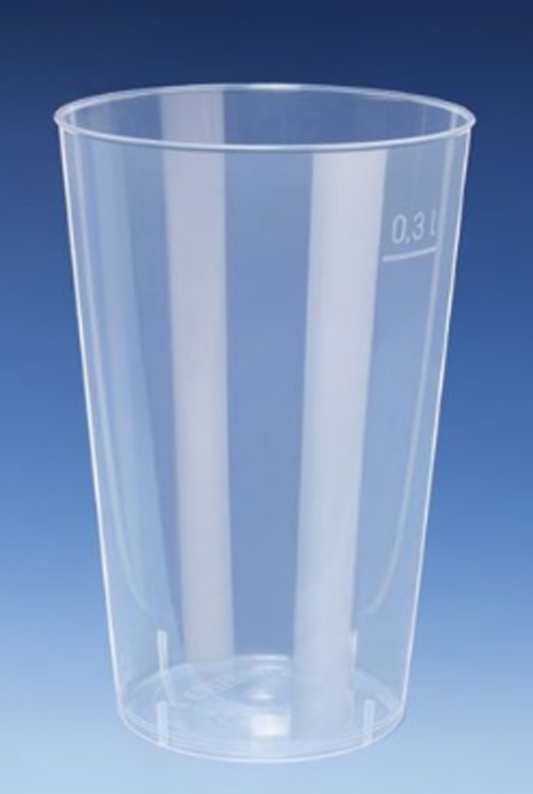 Drinkglas herbruikb.PP transp. 79x119mm 300ml 25st