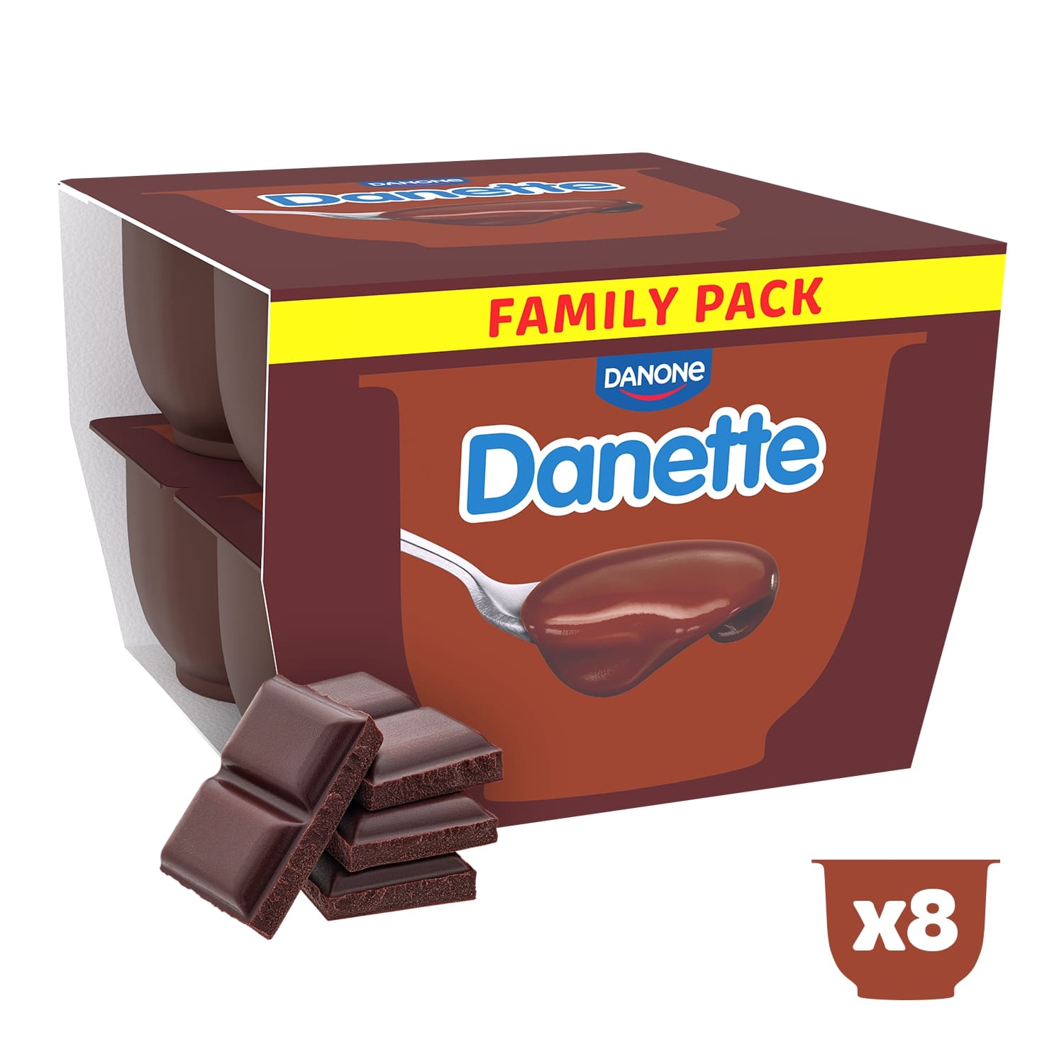 Danette crème chocolade 125gx8