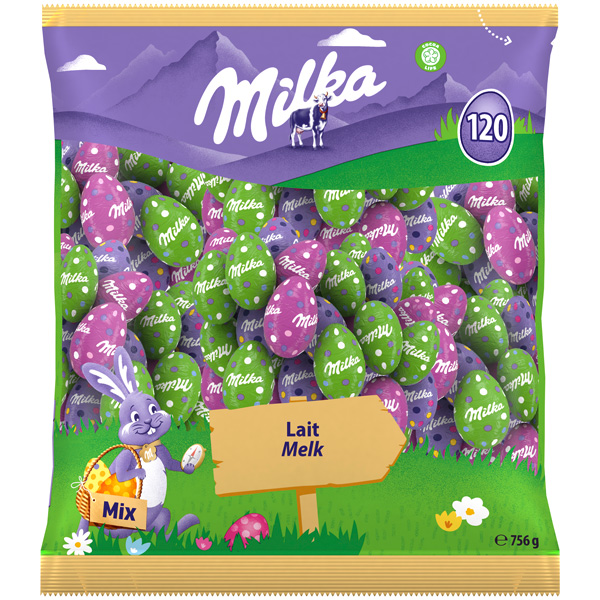 Oeufs de Pâques chocolat lait mix 756g