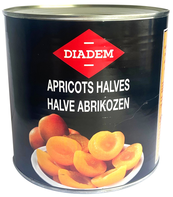 Halve abrikozen op lichte siroop 2,6kg