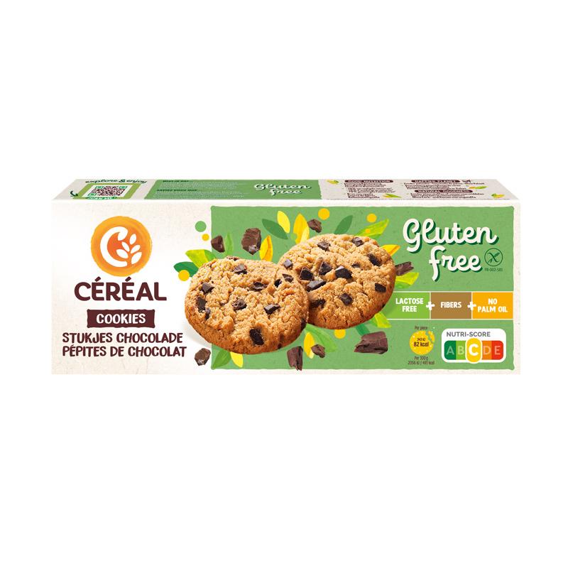 Cookies chocolat sans gluten et lactose 50gx3