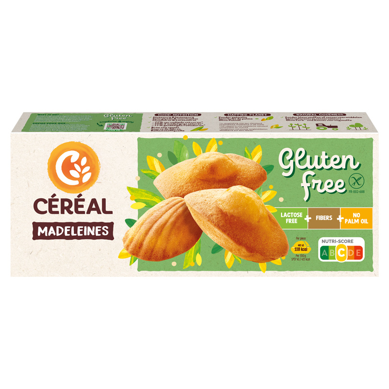 Cakes Madeleine gluten- en lactosevrij ind. 30gx6