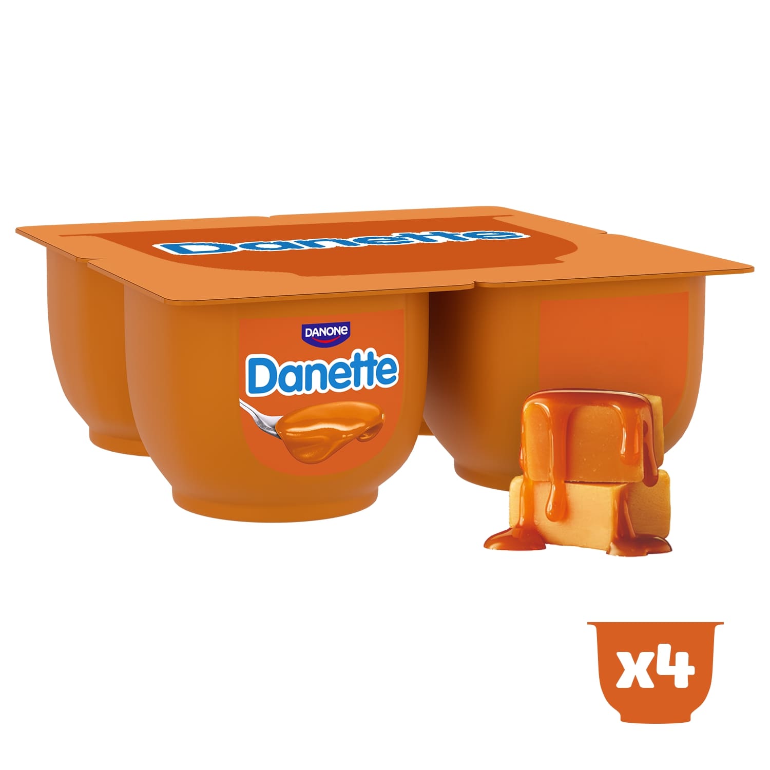 Danette crème dessert caramel 125gx4