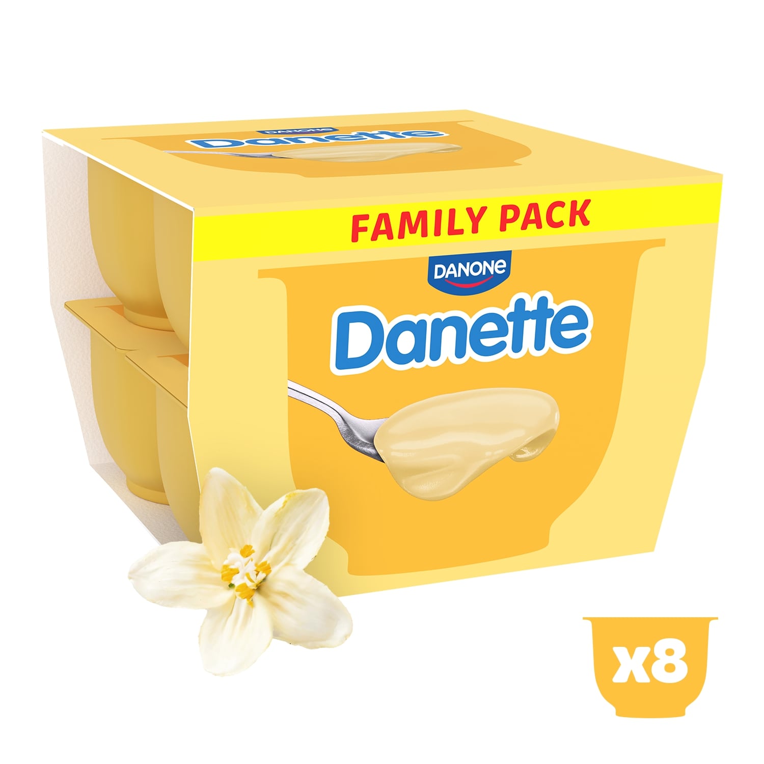 Danette crème vanille 125gx8